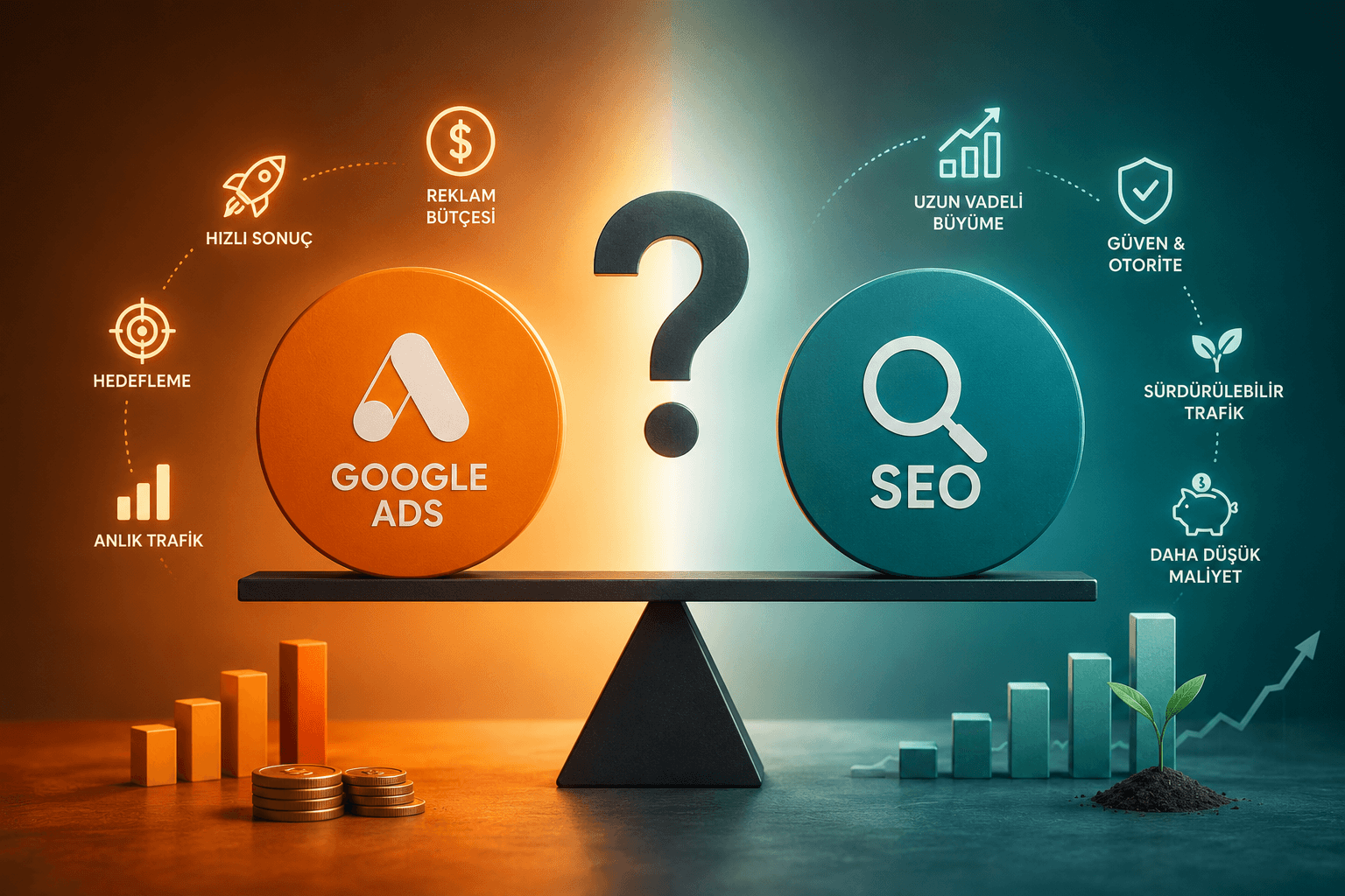 Google Ads mi SEO mu? İşletmeniz İçin Bütçeyi Nereye Ayırmak Daha Doğru?